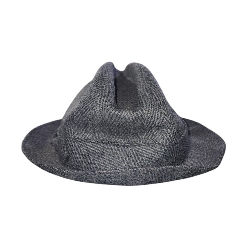 Biltmore Tweed Wool Blend Englishman Country City Boho Chevron Fedora Hat Men's